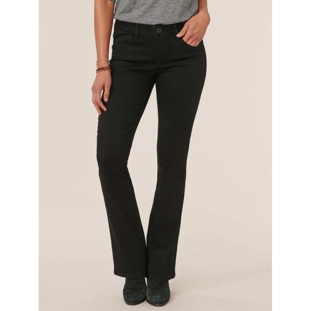Democracy Womens "Ab"solution Itty Bitty Boot Cut Jeans Size 12P Black NWT